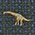 生物・動物・恐竜・アニマル柄ネクタイ ブラキオサウルス ダークグリーン