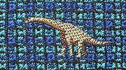 生物・動物・恐竜・アニマル柄ネクタイ ブラキオサウルス モチーフ