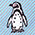 生物・動物・アニマル柄ネクタイ フンボルトペンギン ストライプ ライトブルー