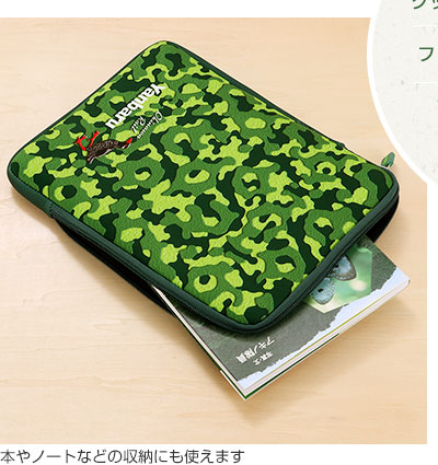 本やノートなどの収納にも使えます タブレットケース 大きさ