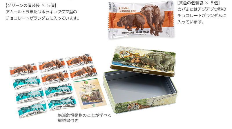 絶滅危惧動物のことが学べる解説書付き 商品内容