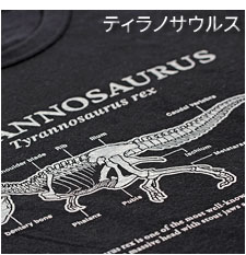 サイエンスデザイン Tシャツ ティラノサウルス ブラック