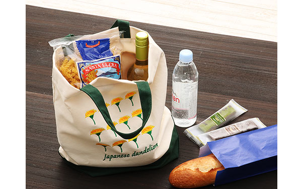 動物 生物 刺繍トートバッグ ボタニカルカラーズ カントウタンポポ
