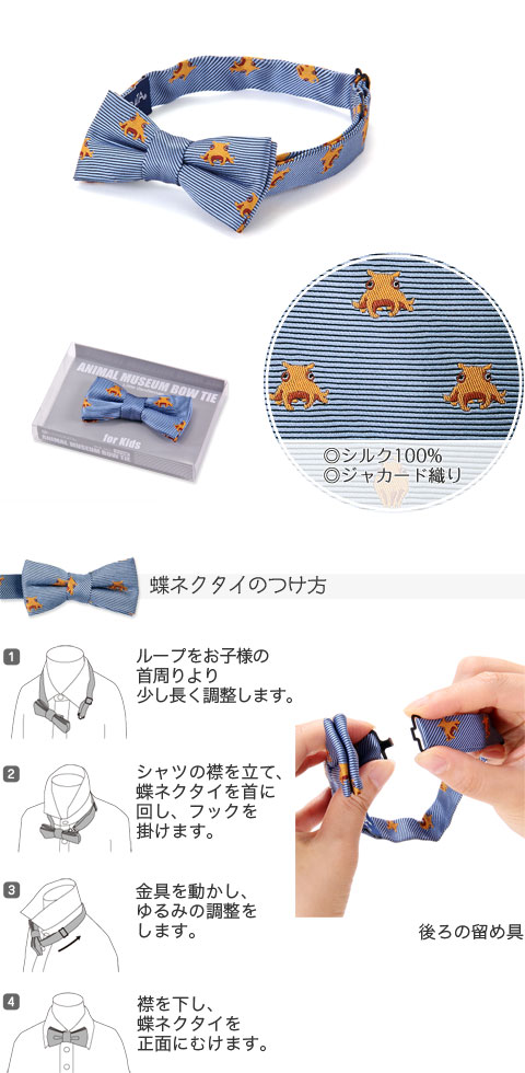 動物 生物 蝶ネクタイ メンダコ 小紋 グレーブルー / カロラータ