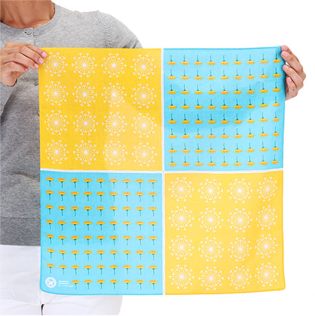 動物 生物 ガーゼハンカチ ボタニカルカラーズ カントウタンポポ