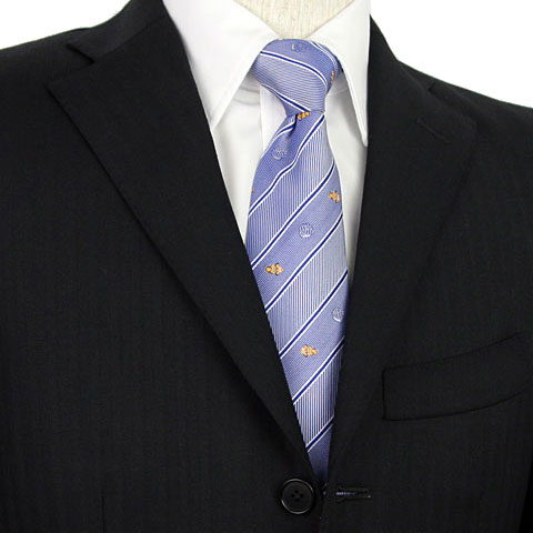 動物 生物 ネクタイ カクレクマノミ ストライプ ブルー / カロラータ