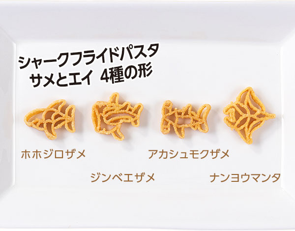 スタンドパック シャークフライドパスタ│動物 カロラータ オンラインショップ│ 4947212991459 サメの形 揚げパスタ シャークフライドパスタ(シーソルト味)スタンドパック 保存用チャック付 スナック菓子 おやつ おつまみ お土産