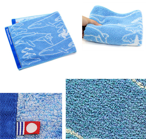 動物 生物 フェイスタオル 海の哺乳類 ブルー / カロラータ オンライン