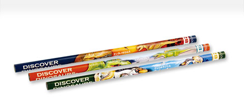 動物 生物 かきかた鉛筆3本セット2B ティラノサウルス / カロラータ