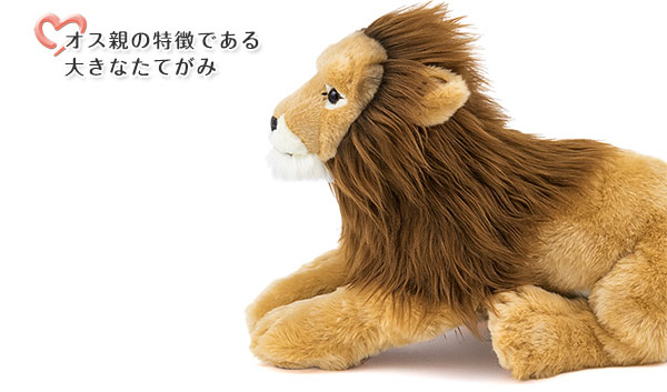 動物 生物 ぬいぐるみ リアルアニマルファミリー ライオン 親 オス