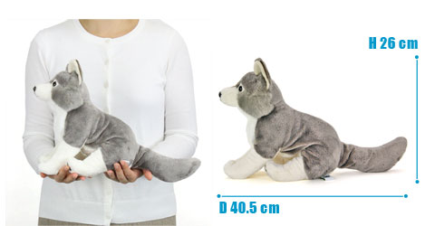 ハンドメイド　狼　ぬいぐるみ Amazon.co.jp: リアルなぬいぐるみ オオカミ 伏せ 76cm [並行輸入品