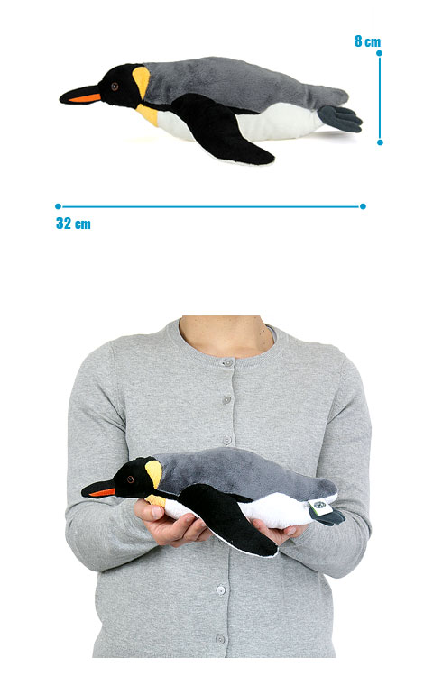 動物 生物 ぬいぐるみ リアルペンギンファミリー キングペンギン 親