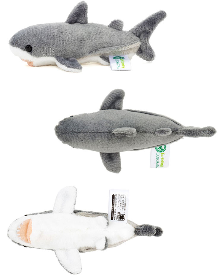 宇宙船型おもちゃ グレー 約30cm マグネット マスコット ホホジロザメ│動物 カロラータ オンライン