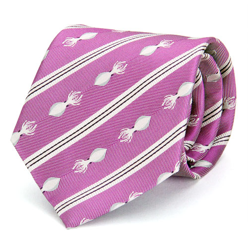 動物 生物 ネクタイ アオリイカ ストライプ バイオレット / カロラータ