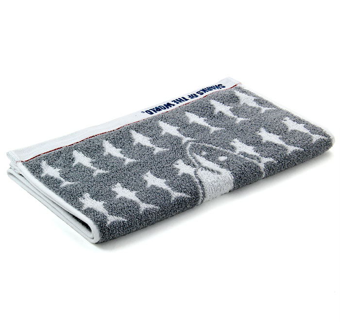 動物 生物 フェイスタオル ホホジロザメ グレー / カロラータ