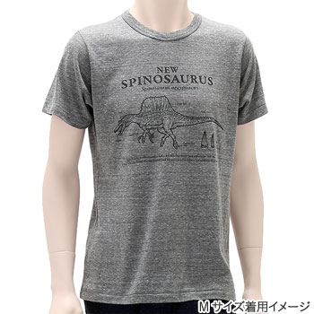 サイエンスデザイン Tシャツ <br />スピノサウルス グレー M／Lサイズ